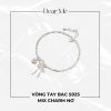 Vòng Tay Bạc S925 Nữ Dear Me Hạt Vỡ Mix Charm Nơ,Lắc Tay Trái Tim Hồng Điểm Trai Nước Ngọt Nữ Tính Dành Cho Nữ TB1